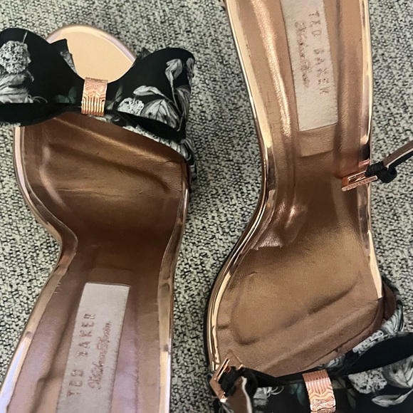 Multi Floral and gold 4” Ted Baker Heels - Picture 3 of 6
